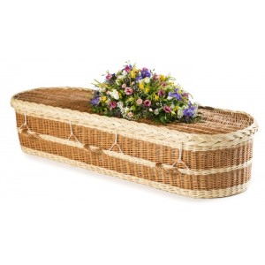 English Willow Imperial Oval (Buff & Lighter Natural Wicker). - **Caringly Handmade in the UK**